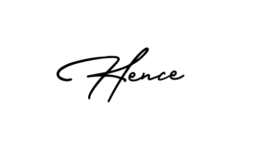 How to make Hence name signature. Use AmerikaSignatureDemo-Regular style for creating short signs online. This is the latest handwritten sign. Hence signature style 3 images and pictures png