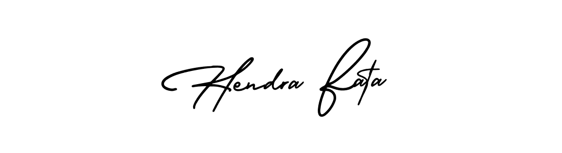 AmerikaSignatureDemo-Regular is a professional signature style that is perfect for those who want to add a touch of class to their signature. It is also a great choice for those who want to make their signature more unique. Get Hendra Fata name to fancy signature for free. Hendra Fata signature style 3 images and pictures png
