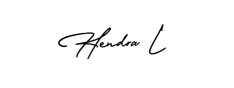 Design your own signature with our free online signature maker. With this signature software, you can create a handwritten (AmerikaSignatureDemo-Regular) signature for name Hendra L. Hendra L signature style 3 images and pictures png