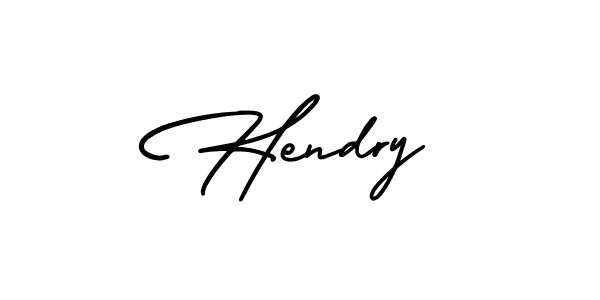 The best way (AmerikaSignatureDemo-Regular) to make a short signature is to pick only two or three words in your name. The name Hendry include a total of six letters. For converting this name. Hendry signature style 3 images and pictures png