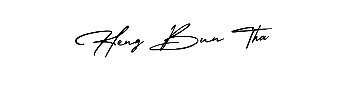 Create a beautiful signature design for name Heng Bun Tha. With this signature (AmerikaSignatureDemo-Regular) fonts, you can make a handwritten signature for free. Heng Bun Tha signature style 3 images and pictures png