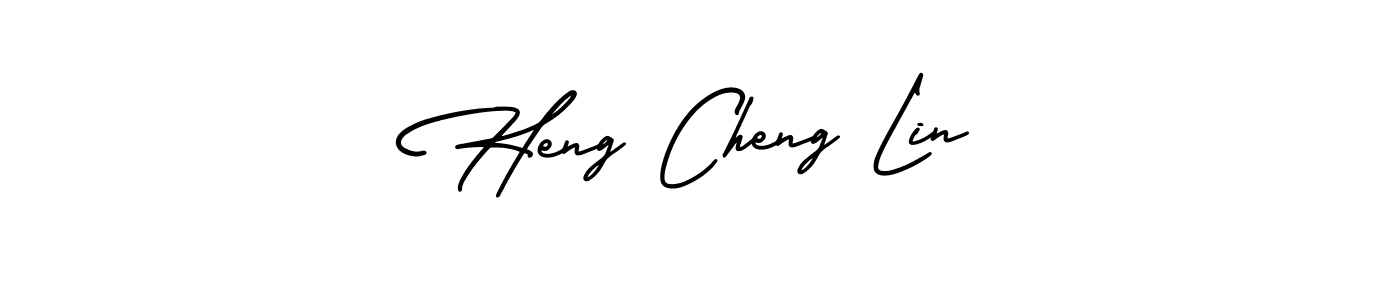 How to make Heng Cheng Lin signature? AmerikaSignatureDemo-Regular is a professional autograph style. Create handwritten signature for Heng Cheng Lin name. Heng Cheng Lin signature style 3 images and pictures png