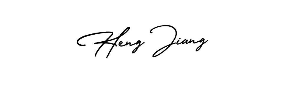 Create a beautiful signature design for name Heng Jiang. With this signature (AmerikaSignatureDemo-Regular) fonts, you can make a handwritten signature for free. Heng Jiang signature style 3 images and pictures png