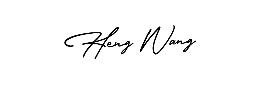 Make a short Heng Wang signature style. Manage your documents anywhere anytime using AmerikaSignatureDemo-Regular. Create and add eSignatures, submit forms, share and send files easily. Heng Wang signature style 3 images and pictures png