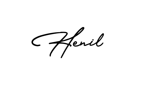 if you are searching for the best signature style for your name Henil. so please give up your signature search. here we have designed multiple signature styles  using AmerikaSignatureDemo-Regular. Henil signature style 3 images and pictures png