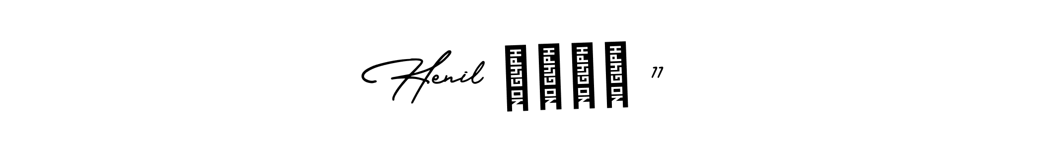 Make a beautiful signature design for name Henil પટેલ 77. With this signature (AmerikaSignatureDemo-Regular) style, you can create a handwritten signature for free. Henil પટેલ 77 signature style 3 images and pictures png