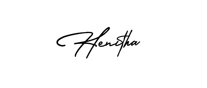 Best and Professional Signature Style for Henitha. AmerikaSignatureDemo-Regular Best Signature Style Collection. Henitha signature style 3 images and pictures png