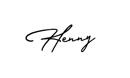 Use a signature maker to create a handwritten signature online. With this signature software, you can design (AmerikaSignatureDemo-Regular) your own signature for name Henny. Henny signature style 3 images and pictures png