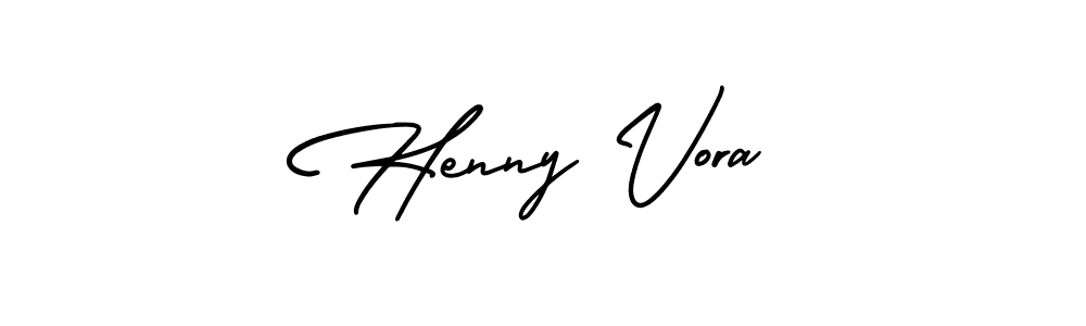 Use a signature maker to create a handwritten signature online. With this signature software, you can design (AmerikaSignatureDemo-Regular) your own signature for name Henny Vora. Henny Vora signature style 3 images and pictures png