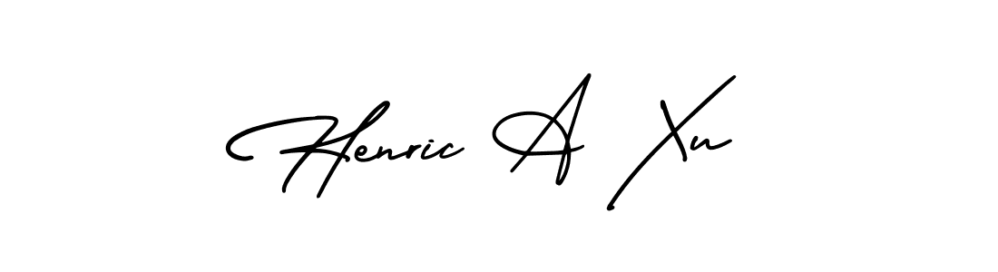 It looks lik you need a new signature style for name Henric A Xu. Design unique handwritten (AmerikaSignatureDemo-Regular) signature with our free signature maker in just a few clicks. Henric A Xu signature style 3 images and pictures png