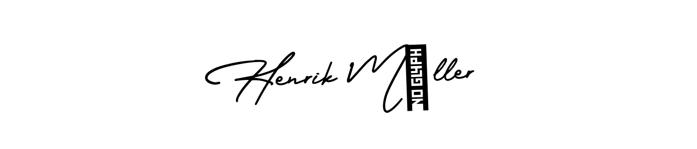 AmerikaSignatureDemo-Regular is a professional signature style that is perfect for those who want to add a touch of class to their signature. It is also a great choice for those who want to make their signature more unique. Get Henrik Møller name to fancy signature for free. Henrik Møller signature style 3 images and pictures png