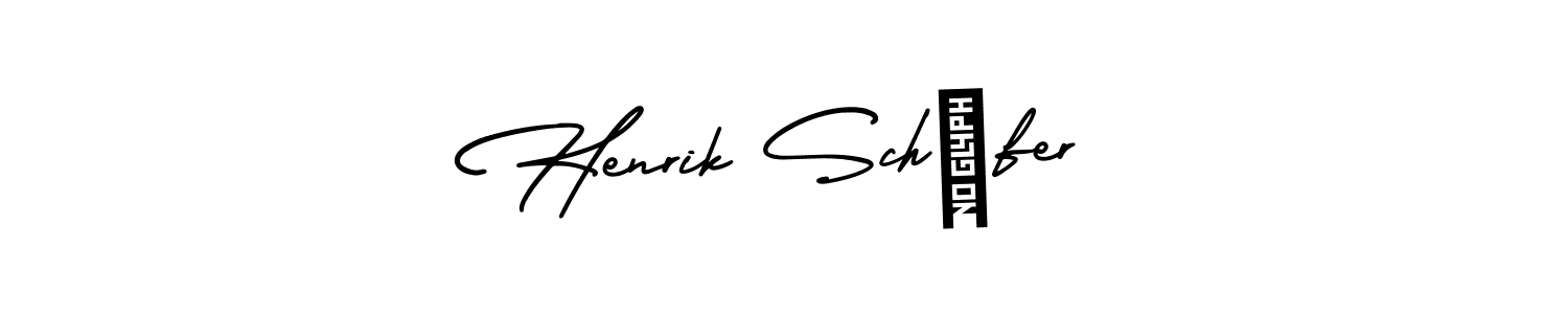 How to make Henrik Schäfer name signature. Use AmerikaSignatureDemo-Regular style for creating short signs online. This is the latest handwritten sign. Henrik Schäfer signature style 3 images and pictures png