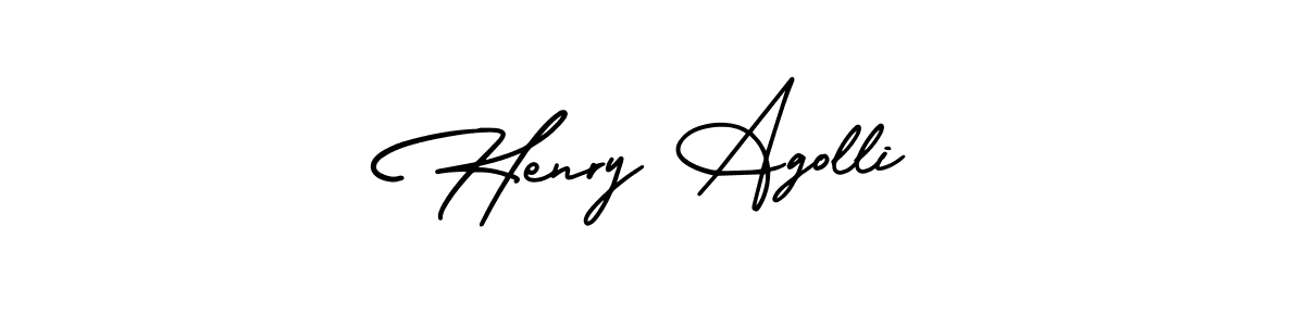 AmerikaSignatureDemo-Regular is a professional signature style that is perfect for those who want to add a touch of class to their signature. It is also a great choice for those who want to make their signature more unique. Get Henry Agolli name to fancy signature for free. Henry Agolli signature style 3 images and pictures png