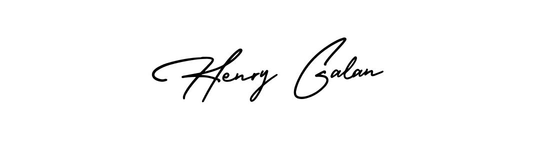 You should practise on your own different ways (AmerikaSignatureDemo-Regular) to write your name (Henry Galan) in signature. don't let someone else do it for you. Henry Galan signature style 3 images and pictures png