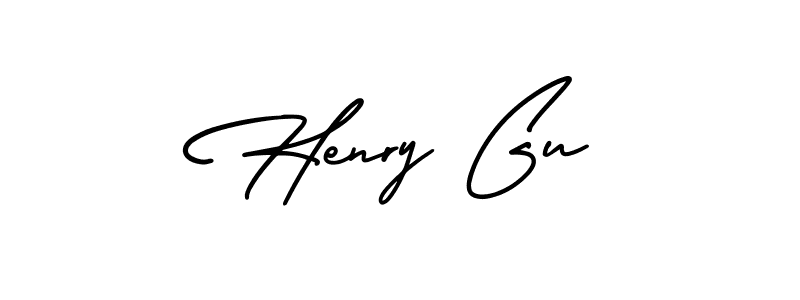 This is the best signature style for the Henry Gu name. Also you like these signature font (AmerikaSignatureDemo-Regular). Mix name signature. Henry Gu signature style 3 images and pictures png