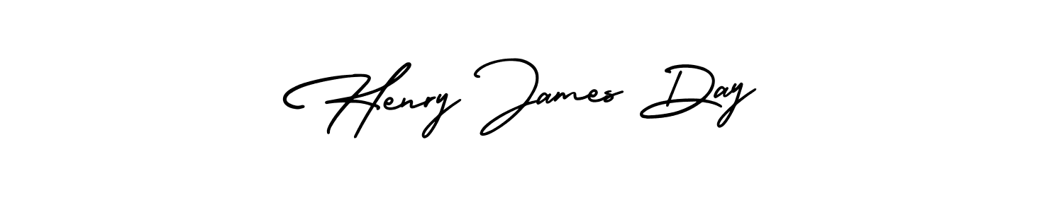 You should practise on your own different ways (AmerikaSignatureDemo-Regular) to write your name (Henry James Day) in signature. don't let someone else do it for you. Henry James Day signature style 3 images and pictures png