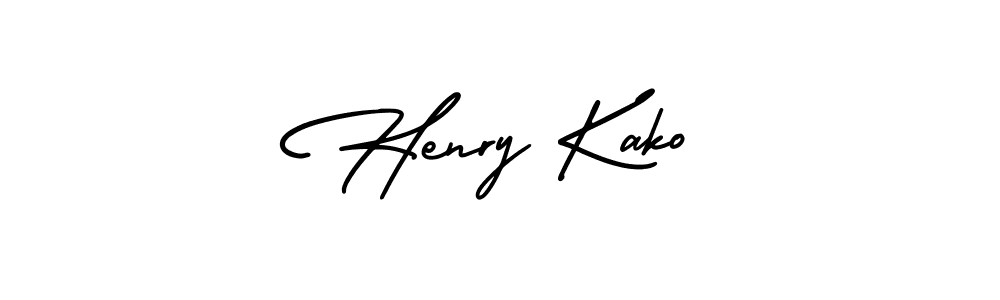 Create a beautiful signature design for name Henry Kako. With this signature (AmerikaSignatureDemo-Regular) fonts, you can make a handwritten signature for free. Henry Kako signature style 3 images and pictures png