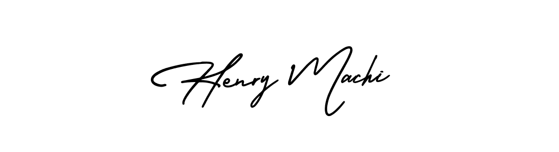 Use a signature maker to create a handwritten signature online. With this signature software, you can design (AmerikaSignatureDemo-Regular) your own signature for name Henry Machi. Henry Machi signature style 3 images and pictures png