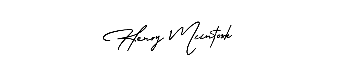 How to make Henry Mcintosh name signature. Use AmerikaSignatureDemo-Regular style for creating short signs online. This is the latest handwritten sign. Henry Mcintosh signature style 3 images and pictures png