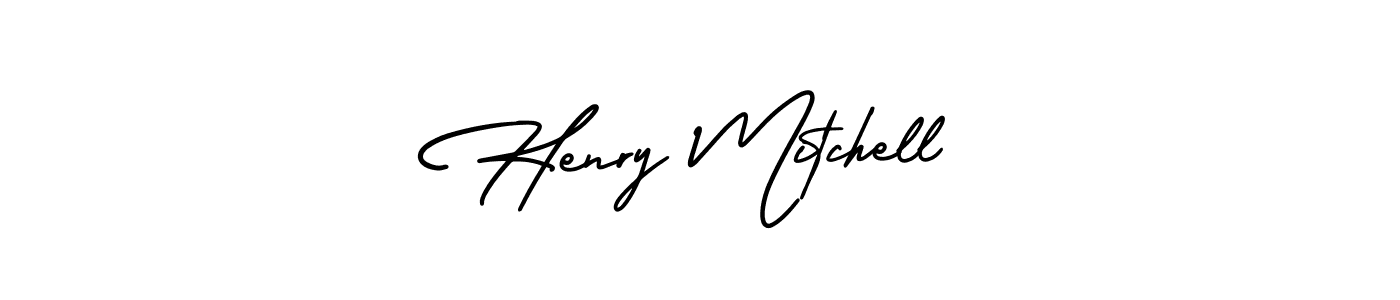You should practise on your own different ways (AmerikaSignatureDemo-Regular) to write your name (Henry Mitchell) in signature. don't let someone else do it for you. Henry Mitchell signature style 3 images and pictures png