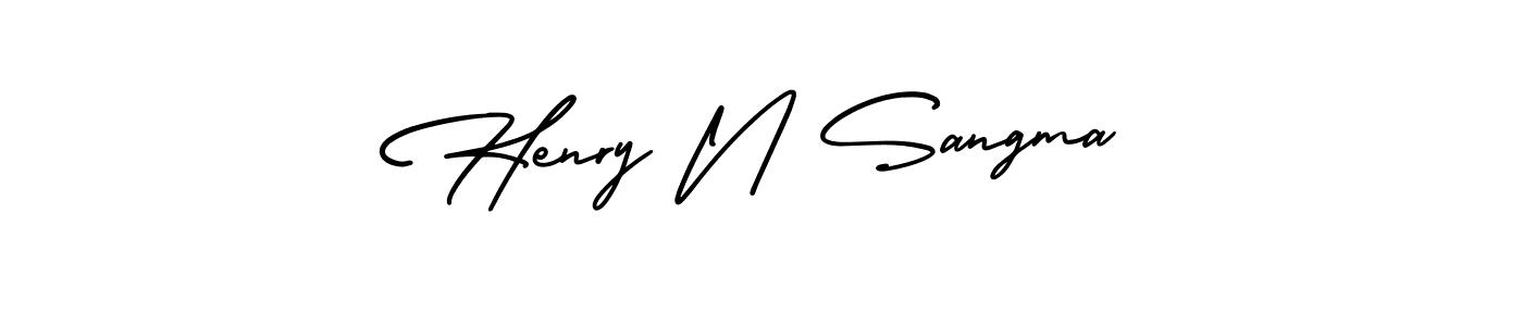 AmerikaSignatureDemo-Regular is a professional signature style that is perfect for those who want to add a touch of class to their signature. It is also a great choice for those who want to make their signature more unique. Get Henry N Sangma name to fancy signature for free. Henry N Sangma signature style 3 images and pictures png