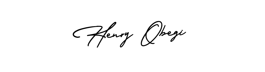 Make a beautiful signature design for name Henry Obegi. With this signature (AmerikaSignatureDemo-Regular) style, you can create a handwritten signature for free. Henry Obegi signature style 3 images and pictures png