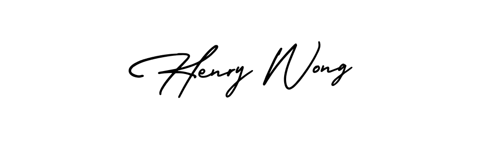 How to make Henry Wong name signature. Use AmerikaSignatureDemo-Regular style for creating short signs online. This is the latest handwritten sign. Henry Wong signature style 3 images and pictures png