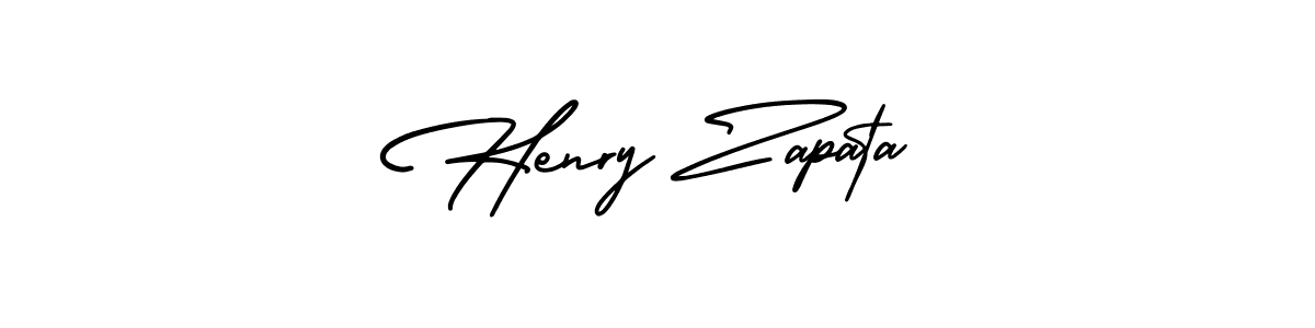 You should practise on your own different ways (AmerikaSignatureDemo-Regular) to write your name (Henry Zapata) in signature. don't let someone else do it for you. Henry Zapata signature style 3 images and pictures png