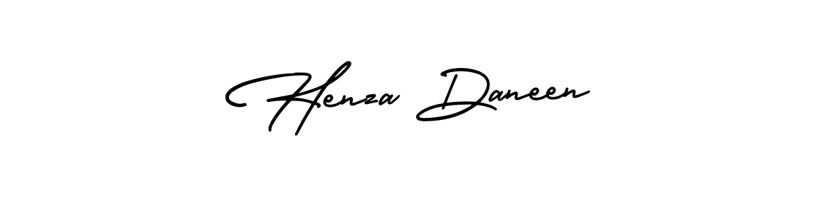 Make a beautiful signature design for name Henza Daneen. With this signature (AmerikaSignatureDemo-Regular) style, you can create a handwritten signature for free. Henza Daneen signature style 3 images and pictures png