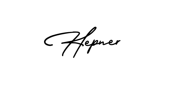 The best way (AmerikaSignatureDemo-Regular) to make a short signature is to pick only two or three words in your name. The name Hepner include a total of six letters. For converting this name. Hepner signature style 3 images and pictures png