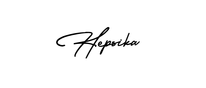 Create a beautiful signature design for name Hepsika. With this signature (AmerikaSignatureDemo-Regular) fonts, you can make a handwritten signature for free. Hepsika signature style 3 images and pictures png