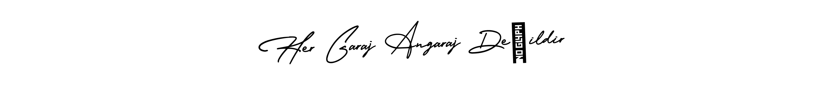 You can use this online signature creator to create a handwritten signature for the name Her Garaj Angaraj Değildir. This is the best online autograph maker. Her Garaj Angaraj Değildir signature style 3 images and pictures png