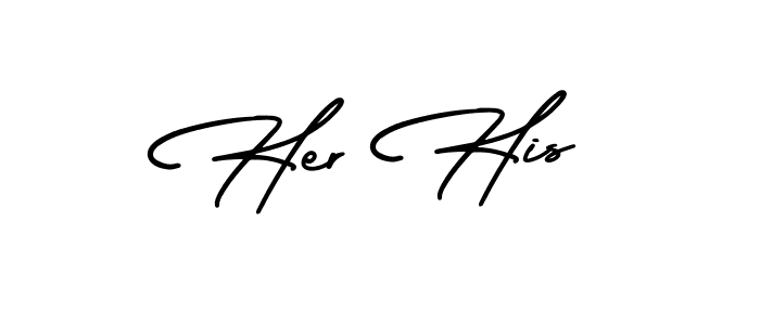 Use a signature maker to create a handwritten signature online. With this signature software, you can design (AmerikaSignatureDemo-Regular) your own signature for name Her His. Her His signature style 3 images and pictures png