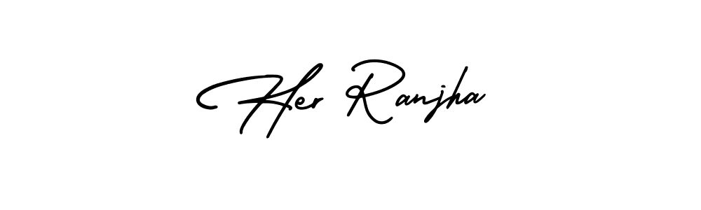 Best and Professional Signature Style for Her Ranjha. AmerikaSignatureDemo-Regular Best Signature Style Collection. Her Ranjha signature style 3 images and pictures png