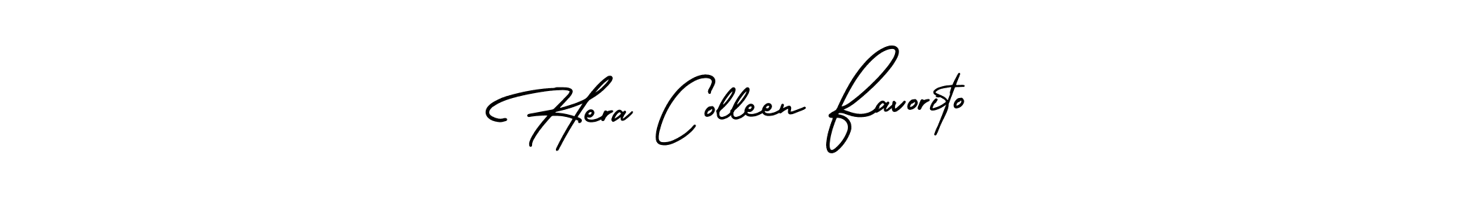 Make a beautiful signature design for name Hera Colleen Favorito. With this signature (AmerikaSignatureDemo-Regular) style, you can create a handwritten signature for free. Hera Colleen Favorito signature style 3 images and pictures png