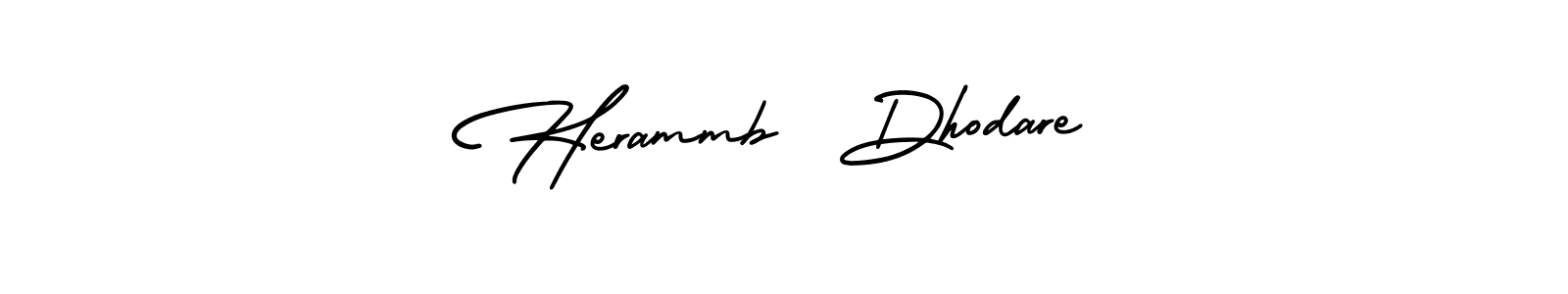 Herammb  Dhodare stylish signature style. Best Handwritten Sign (AmerikaSignatureDemo-Regular) for my name. Handwritten Signature Collection Ideas for my name Herammb  Dhodare. Herammb  Dhodare signature style 3 images and pictures png