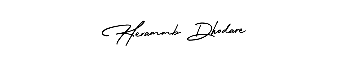 How to make Herammb Dhodare signature? AmerikaSignatureDemo-Regular is a professional autograph style. Create handwritten signature for Herammb Dhodare name. Herammb Dhodare signature style 3 images and pictures png