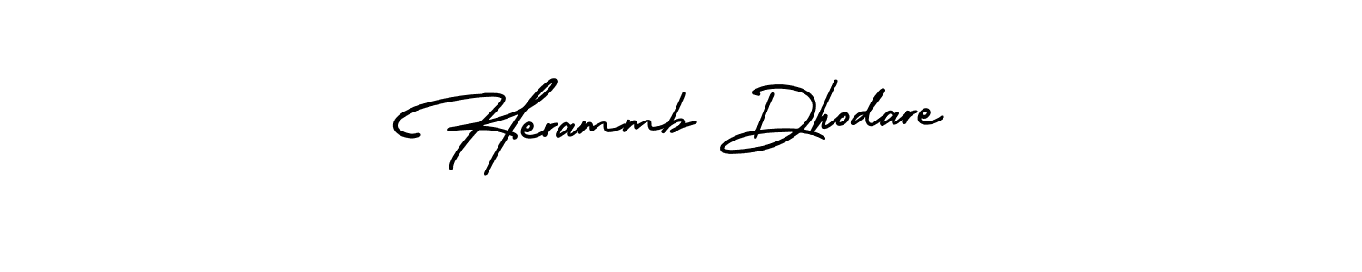 How to make Herammb Dhodare signature? AmerikaSignatureDemo-Regular is a professional autograph style. Create handwritten signature for Herammb Dhodare name. Herammb Dhodare signature style 3 images and pictures png