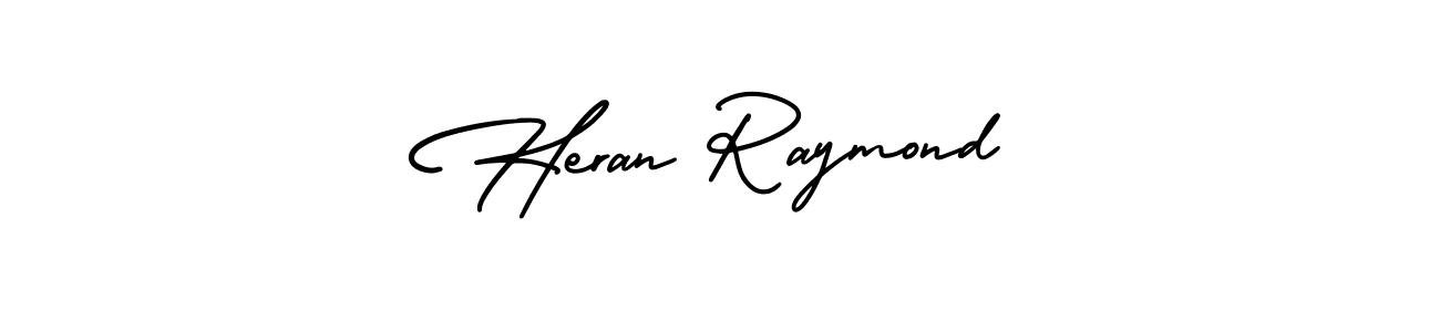 How to make Heran Raymond name signature. Use AmerikaSignatureDemo-Regular style for creating short signs online. This is the latest handwritten sign. Heran Raymond signature style 3 images and pictures png