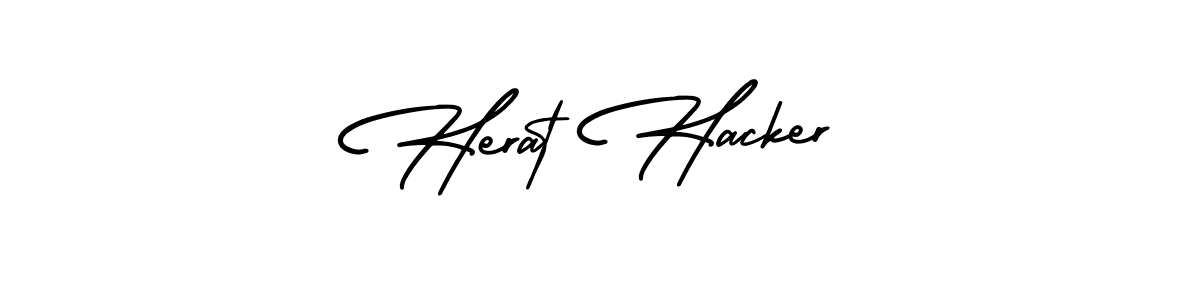 Design your own signature with our free online signature maker. With this signature software, you can create a handwritten (AmerikaSignatureDemo-Regular) signature for name Herat Hacker. Herat Hacker signature style 3 images and pictures png