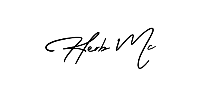 How to make Herb Mc signature? AmerikaSignatureDemo-Regular is a professional autograph style. Create handwritten signature for Herb Mc name. Herb Mc signature style 3 images and pictures png