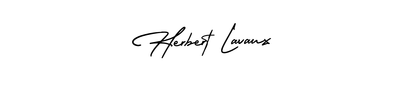 You should practise on your own different ways (AmerikaSignatureDemo-Regular) to write your name (Herbert Lavaux) in signature. don't let someone else do it for you. Herbert Lavaux signature style 3 images and pictures png
