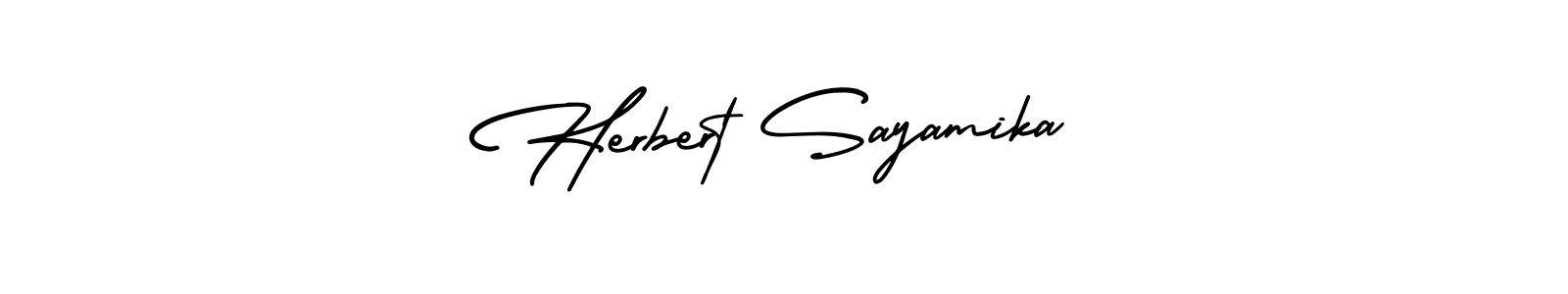 Use a signature maker to create a handwritten signature online. With this signature software, you can design (AmerikaSignatureDemo-Regular) your own signature for name Herbert Sayamika. Herbert Sayamika signature style 3 images and pictures png