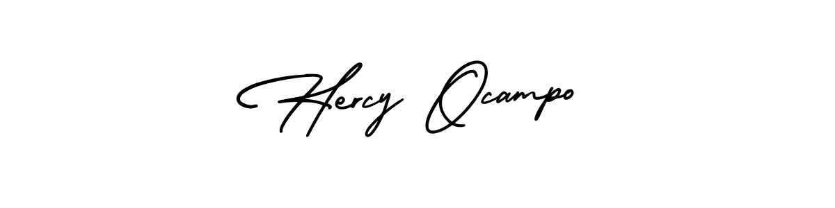 How to make Hercy Ocampo name signature. Use AmerikaSignatureDemo-Regular style for creating short signs online. This is the latest handwritten sign. Hercy Ocampo signature style 3 images and pictures png