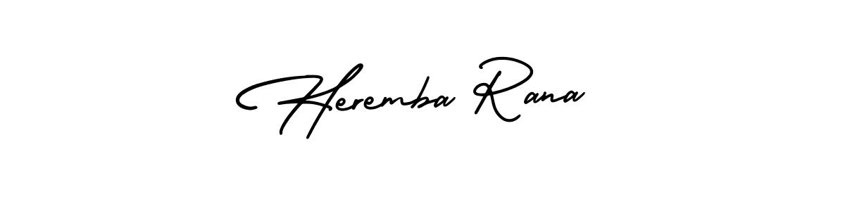 Use a signature maker to create a handwritten signature online. With this signature software, you can design (AmerikaSignatureDemo-Regular) your own signature for name Heremba Rana. Heremba Rana signature style 3 images and pictures png