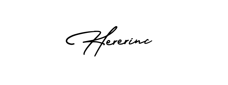 Create a beautiful signature design for name Hererinc. With this signature (AmerikaSignatureDemo-Regular) fonts, you can make a handwritten signature for free. Hererinc signature style 3 images and pictures png