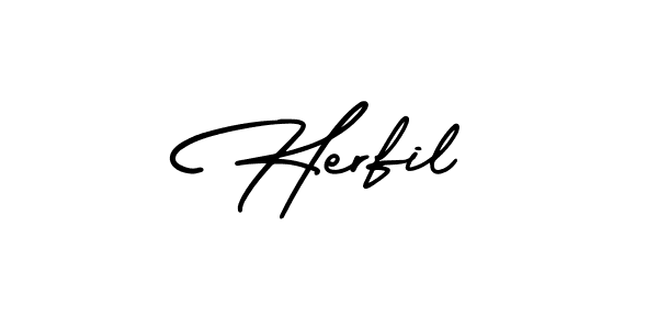 Best and Professional Signature Style for Herfil. AmerikaSignatureDemo-Regular Best Signature Style Collection. Herfil signature style 3 images and pictures png