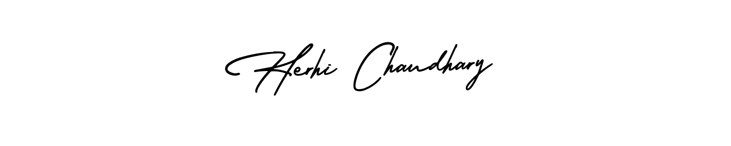 It looks lik you need a new signature style for name Herhi Chaudhary. Design unique handwritten (AmerikaSignatureDemo-Regular) signature with our free signature maker in just a few clicks. Herhi Chaudhary signature style 3 images and pictures png