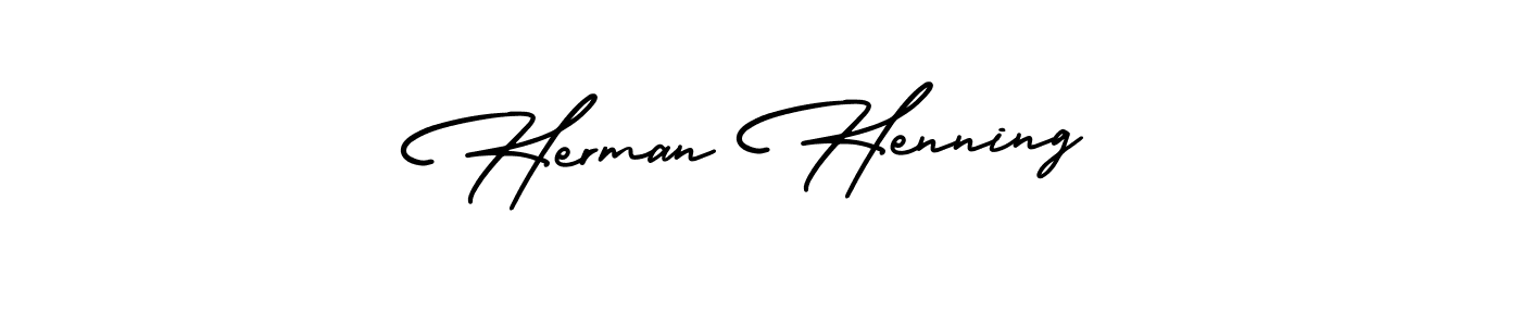 Design your own signature with our free online signature maker. With this signature software, you can create a handwritten (AmerikaSignatureDemo-Regular) signature for name Herman Henning. Herman Henning signature style 3 images and pictures png