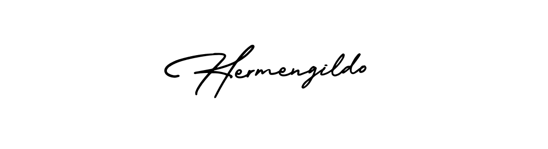 It looks lik you need a new signature style for name Hermengildo. Design unique handwritten (AmerikaSignatureDemo-Regular) signature with our free signature maker in just a few clicks. Hermengildo signature style 3 images and pictures png